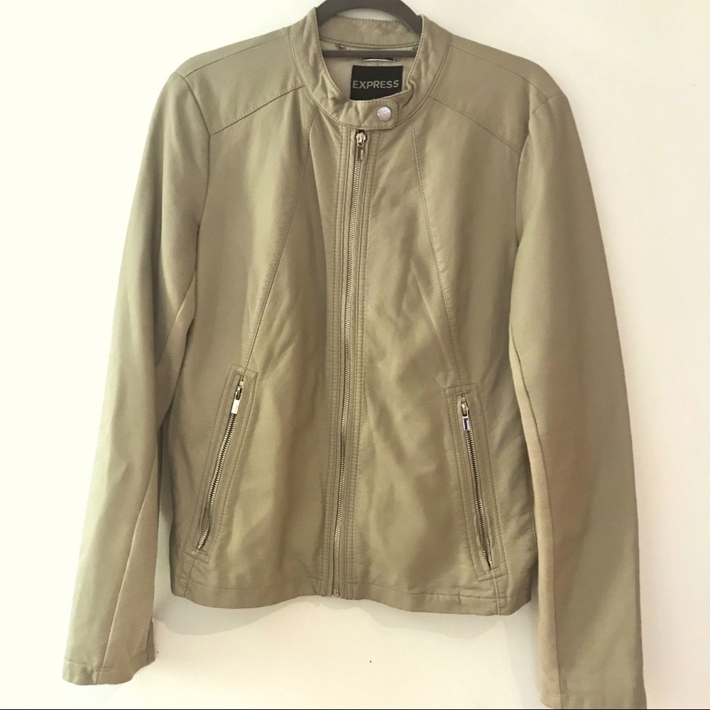 Express tan leather Jacket